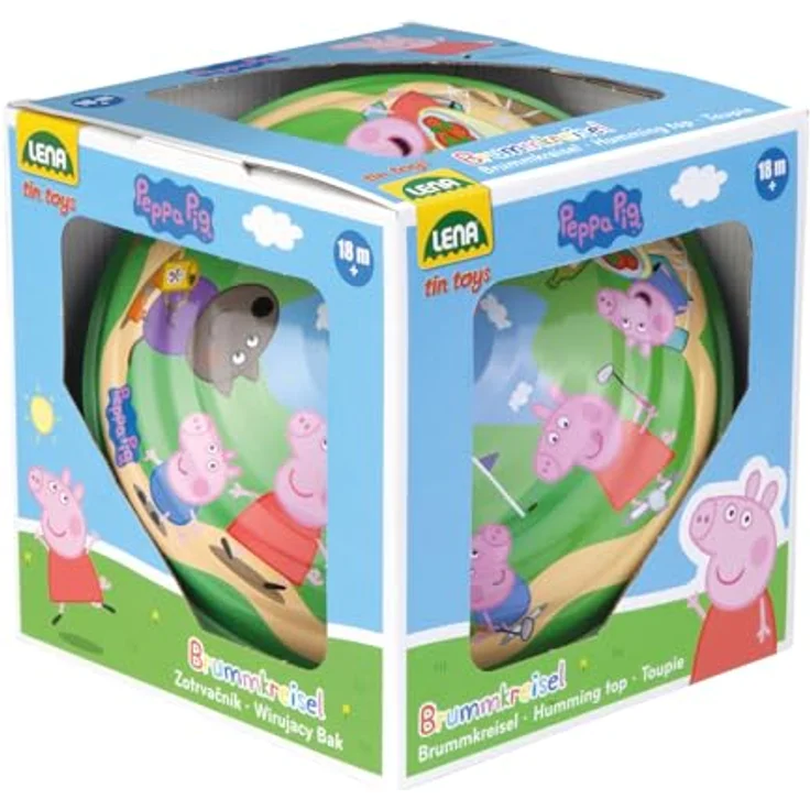 LENA® Brummkreisel Peppa Pig, 19 cm, fördert motorische Fähigkeiten, für Kinder ab 18 Monaten – Bild 3