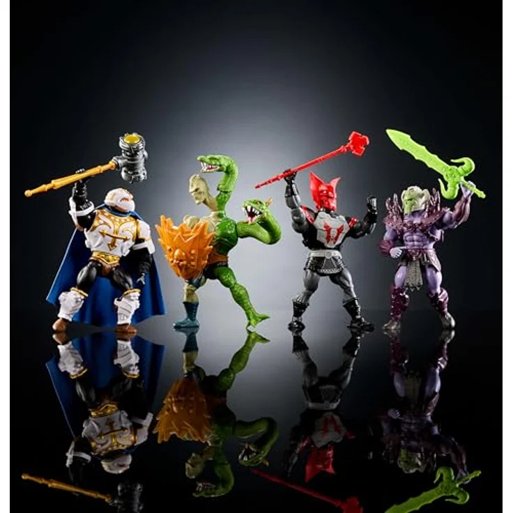 Masters of the Universe Origins Battle für Eternia, Actionfiguren-Set mit 4 beweglichen Figuren, 14 cm, inkl. Zubehör und Waffen – Bild 4