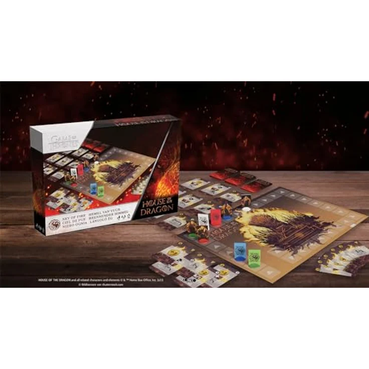 Cartamundi Niebo ognia Haus des Drachens, Brettspiel für 2-5 Spieler mit strategischem Kartensystem und Drachenzucht – Bild 5