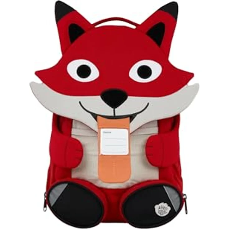 Affenzahn Grosser Freund Kindergartenrucksack 31 cm, rot, mit Trinkflaschenfach und Grünen Knopf – Bild 5