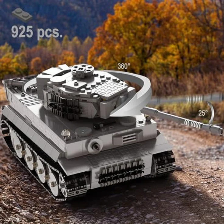 Grau CaDA Panzer Tiger 1:35, RC Modell mit 2,4GHz Fernsteuerung, robuste Bauweise, schnellladefähig – Bild 5