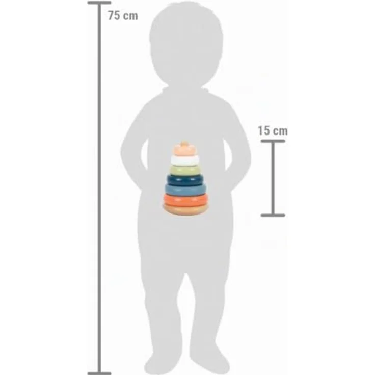 Small Foot - Wooden Stacking Tower Arctic, 7-teiliges Lernspielzeug für Babys – Bild 7