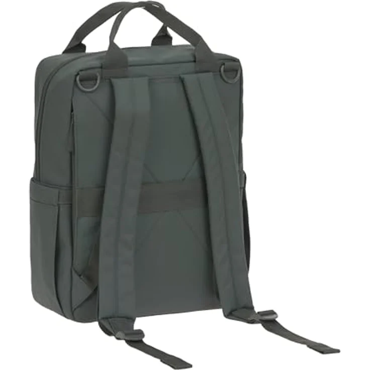 LÄSSIG Vividal Backpack, Wickelrucksack mit Wickelunterlage, Kinderwagenbefestigung und Flaschenhalter, dunkeloliv – Bild 5