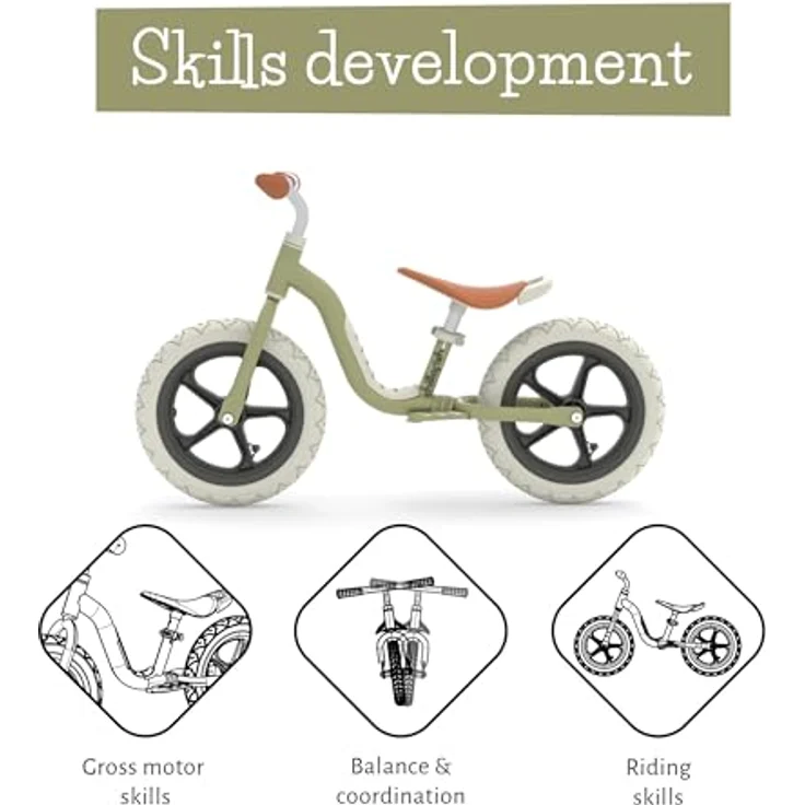 Chillafish Charlie LUX Balance Bike 12", EVA Laufrad mit pannensicheren Reifen, pink – Bild 8