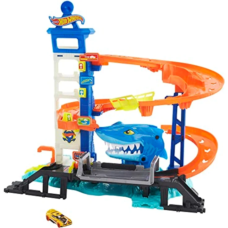 Mattel® Hot Wheels HMF86, City Shark Escape Spielset für Kinder ab 4 Jahren, bunt – Bild 6