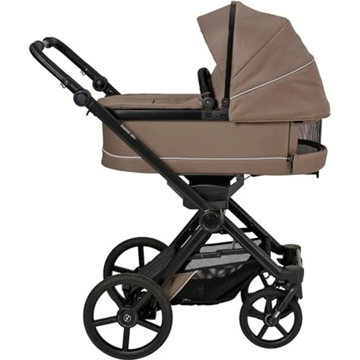 Hartan Kinderwagenset IVY GTR Outdoor, 3-teilig, Cappuccino, mit Federung, 5-Punkte-Gurt, faltbarer Babywanne und kugelgelagerten Rädern, Made in Germany – Bild 9