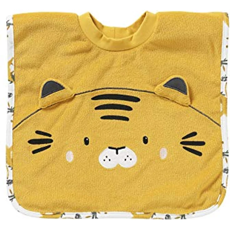 VERTBAUDET Großes Baby Lätzchen zum Überstreifen senfgelb tiger ONE SIZE – Bild 2