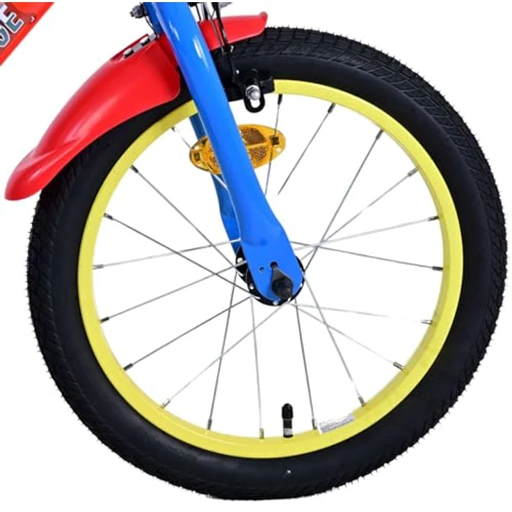Volare Kinderfahrrad Paw Patrol - Jungen - 16 Zoll - Rot - Zwei Handbremsen, geschlossener Kettenkasten, Luftbereifung, Klingel, Stützräder – Bild 4