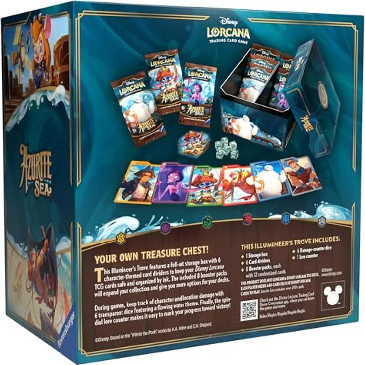 Ravensburger Disney Lorcana Trading Card Game: Azurite Sea - Illumineer's Trove (Englisch) - Sammelkarten Set mit exklusiven Inhalten, hochwertiger Aufbewahrungsbox, perfektes Geschenk – Bild 3