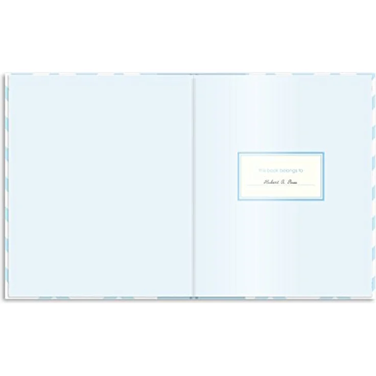 Pearhead P62201 Chevron Babybuch mit Clean Touch Stempelkissen, blau (Texte auf Englisch) – Bild 3