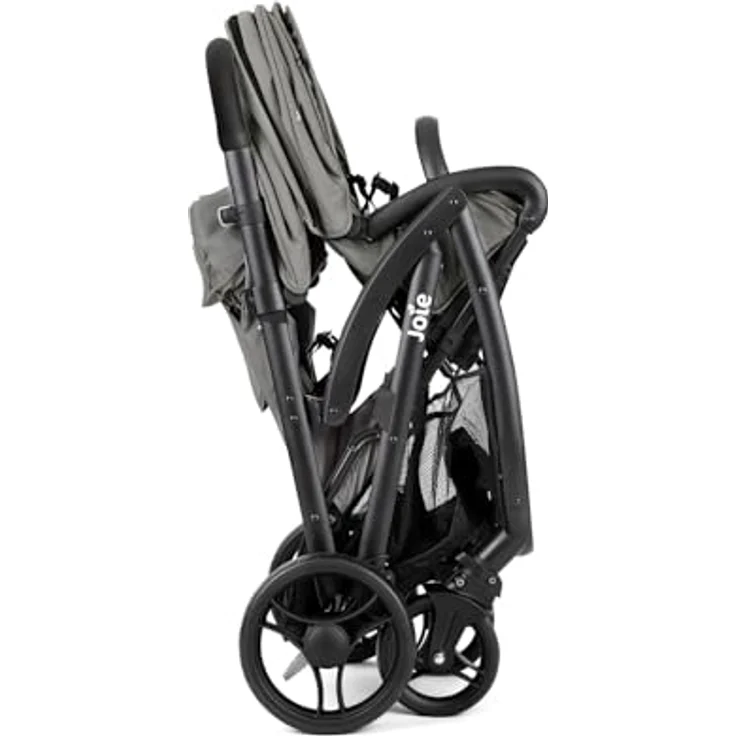 Joie Evalite Duo Zwillingswagen mit Regenverdeck, ultraleicht, ab Geburt bis 30 kg, SureLock™-Mechanismus, UV-Schutz 50+, 4-Rad-Einzelfederung, Coal, Gray Flannel – Bild 7