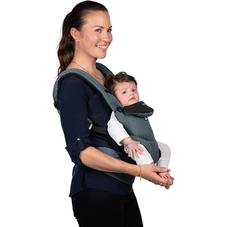 Dooky Babytrage Urban Comfort, ergonomische Trage für 3,5 bis 15 kg, faltbar, Grey Sapphire – Bild 20