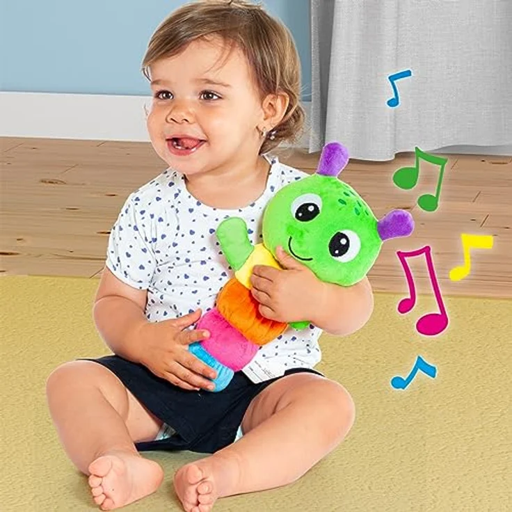 MOLTO Wurm gusyluz, Kuscheltier mit Lichtern und Melodien, ideal zum Schlafen und Spielen – Bild 5