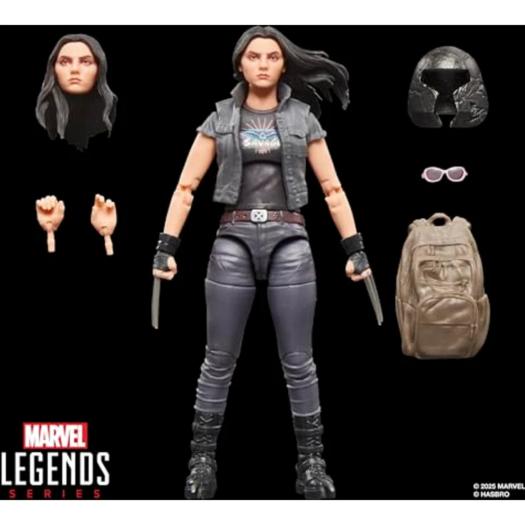 Hasbro Marvel Legends X-23 Figur, 15 cm, vollbeweglich mit 6 Accessoires, austauschbarem Kopf und Händen – Bild 3