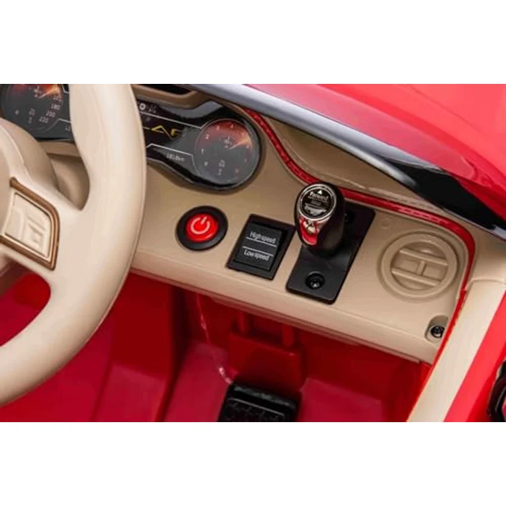 Beneo Motors Elektrisches Kinderauto Bentley Bacalar 12V, rot, mit Fernbedienung, LED-Beleuchtung, USB/AUX-Anschluss, Federung und Flügeltüren – Bild 5