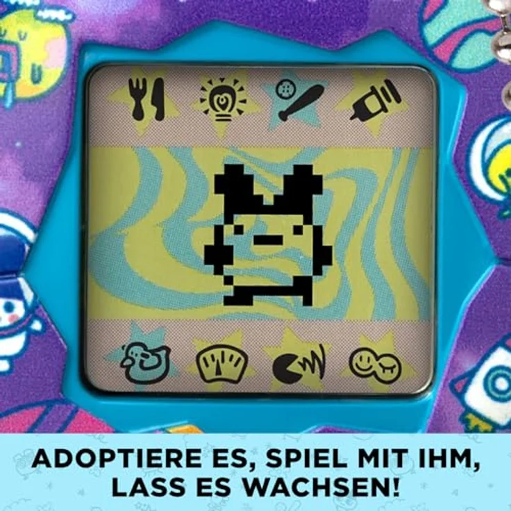 Bandai Tamagotchi, digitales Haustier in Schwarz mit tragbarem Design für interaktives Spielen – Bild 3