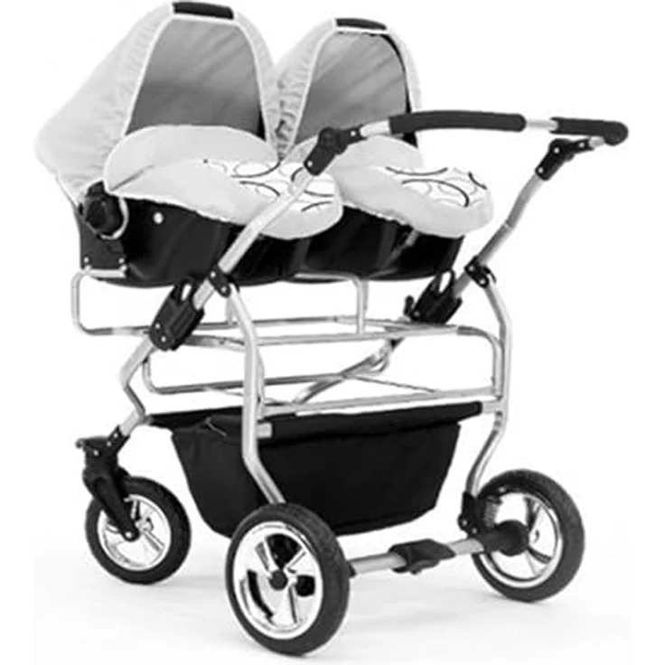 Elcar Zwillingskinderwagen 4 in 1 Duo inkl. Autositze - 13 Teile - in 20 Farben – Bild 4