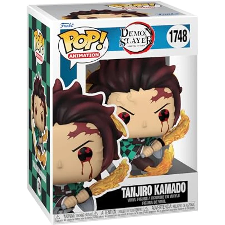 Funko Pop! Animation: DS - Tanjiro Kamado (Sun Breathing) - Demon Slayer - Vinyl-Sammelfigur - Geschenkidee - Offizielle Handelswaren - Spielzeug Für Kinder und Erwachsene - Anime Fans - 9,5 cm - Hochwertiges Vinyl - Idea für Demon Slayer Sammler – Bild 1