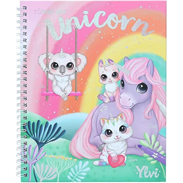Ylvi - Einhorn - Malbuch - Mit Stiften – Bild 2