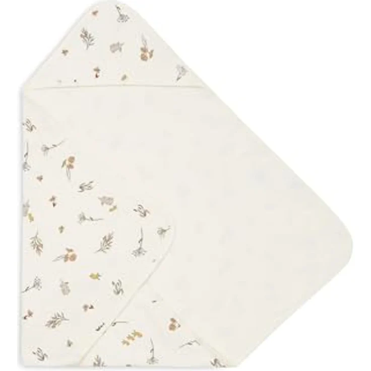 Jollein Kapuzenhandtuch Baby Riverside 100% Baumwolle 75x75cm OEKO-TEX-Zertifiziert Ivory - 2 in 1: Kapuzenhandtuch und Einschlagdecke - Mädchen und Jungen – Bild 2