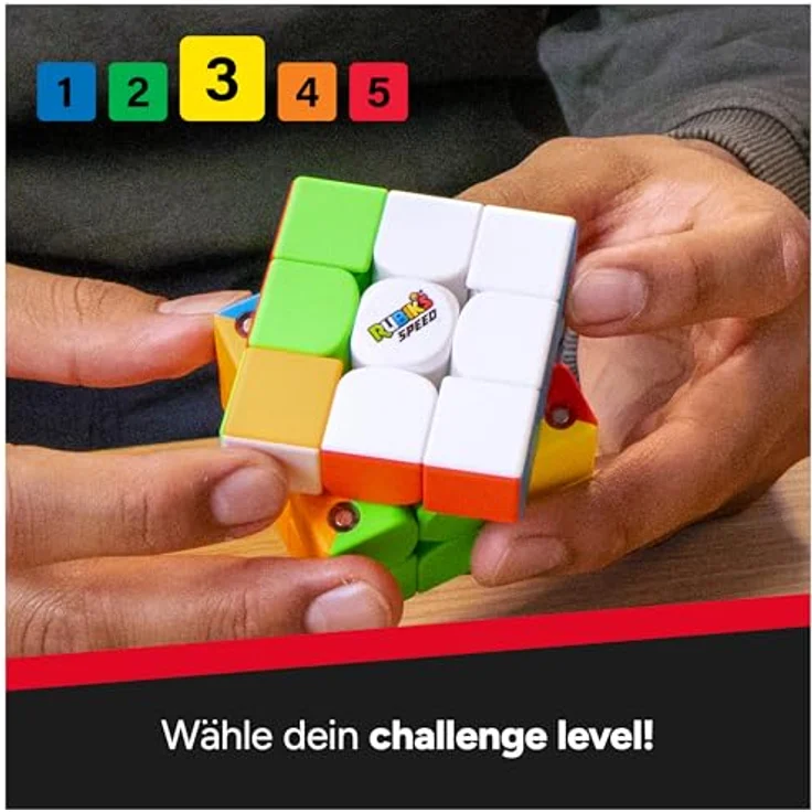 SPIN MASTER Rubiks 3x3 Speed Cube, Geschicklichkeitsspiel mit magnetischem Design, mehrfarbig – Bild 6