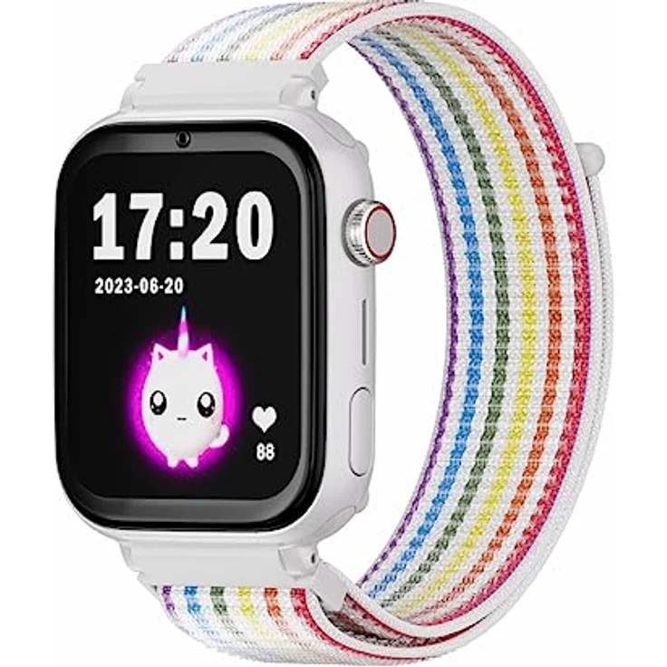 SaveFamily SaveWatch Plus 4G. Smartwatch für Kinder. Anruf, Video, Face ID, Anpassbare Bänder, UltraSlim, Hintergrundbilder, Musik, Bluetooth, App Store (Unicorn) – Bild 1