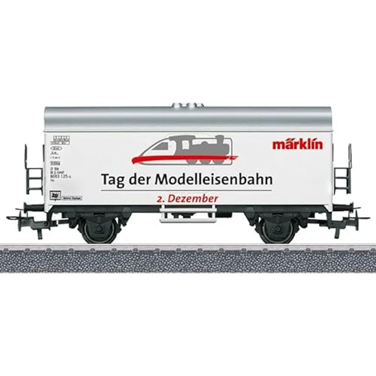 Märklin 044226 H0 Kühlwagen zum Internationalen Tag der Modelleisenbahn 2025, mit unterschiedlich gestalteten Seiten, 11,5 cm Länge über Puffer – Bild 1
