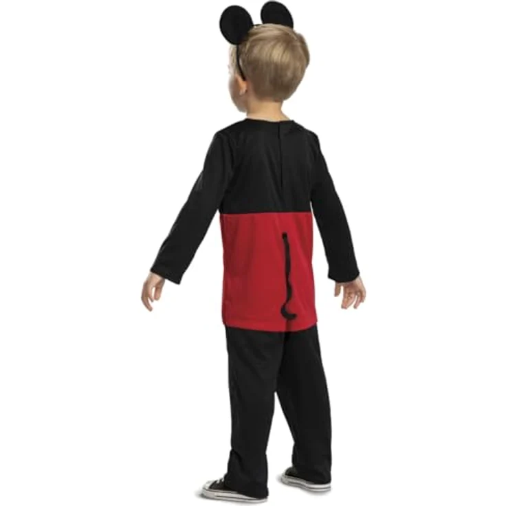 Disney Offizielles Klassisches Micky Maus Kostüm für Kinder, inklusive Stirnband, aus supersoftem Material, Größe L, perfekt für Weihnachten und Halloween – Bild 3