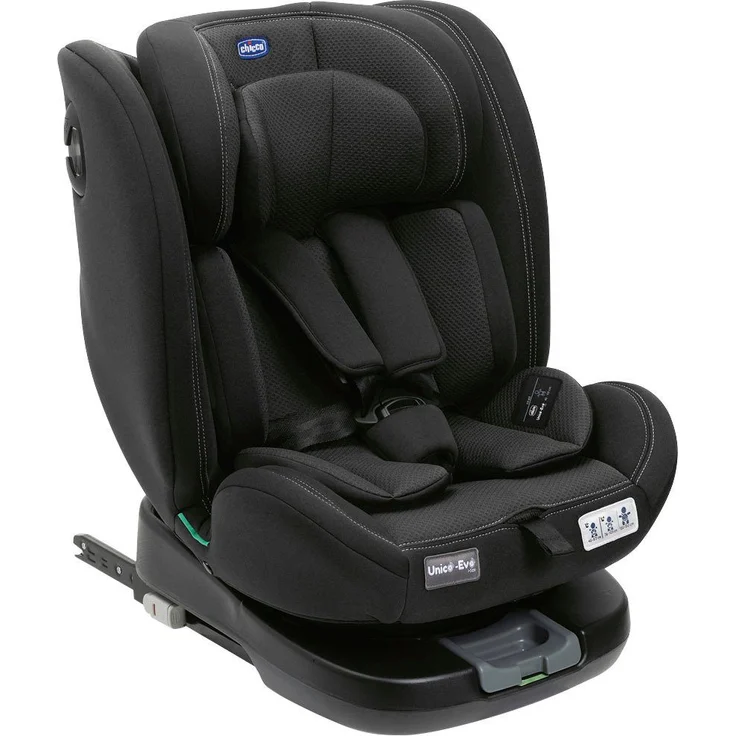 Chicco Autokindersitz UNICO EVO I-SIZE, Autositz 0-36 kg, 0-12 Jahre, Isofix, Rotationssystem, grau