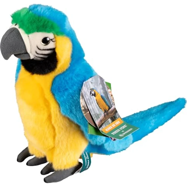 Freek Vonk x BRESSER Kuscheltier FREEK VONK x BRESSER Papagei Kiara, Kuschelpapagei mit recycelten Materialien, 25 cm, bunt – Bild 4