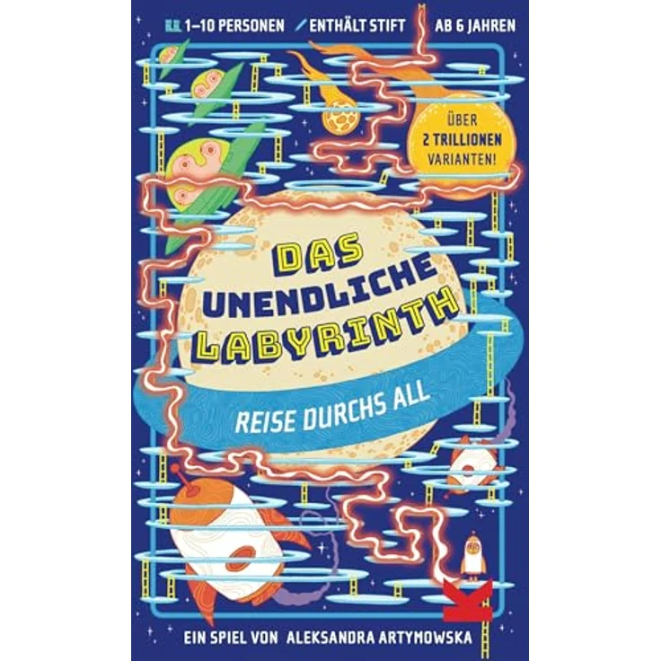 Laurence King Das unendliche Labyrinth. Reise durchs All, Brettspiel mit abwischbarem Stift und über 2 Trillionen Varianten – Bild 1