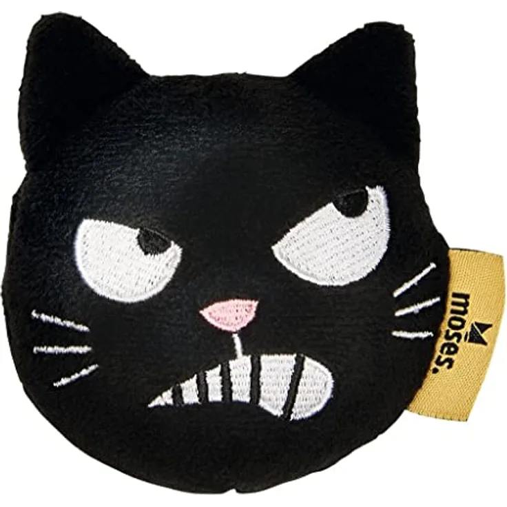 moses. Ed, The Cat Anti-Stressball, schwarzer Knautschball für Stressabbau und Handtraining, Plüschkugel in frecher Katzenoptik