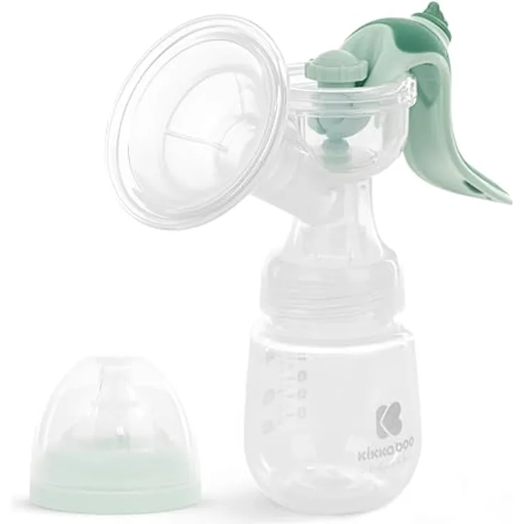 Kikka Boo ELSIE Manuelle Brustpumpe, Brustpumpe mit 2 Modi, Einstellbare Saugkraft, Weiches Silikonpad, Tragbar, Kompakt, BPA-frei