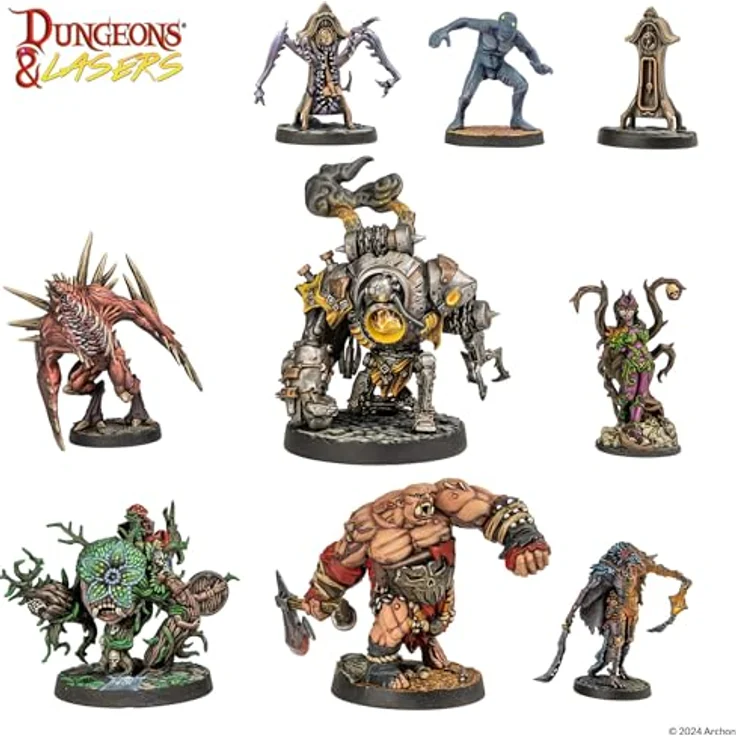 Archon Studio Dungeons & Lasers - Deuslair - Deceptive Encounters, 16 unbemalte Miniaturen mit Montagezubehör – Bild 3