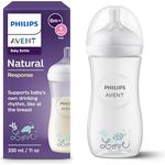 Philips AVENT Natural Response Babyfläschchen SCY906/11, 330 ml mit Durchflussrate 4, Sauger für ab 3 Monate, Anti-colic-Ventil