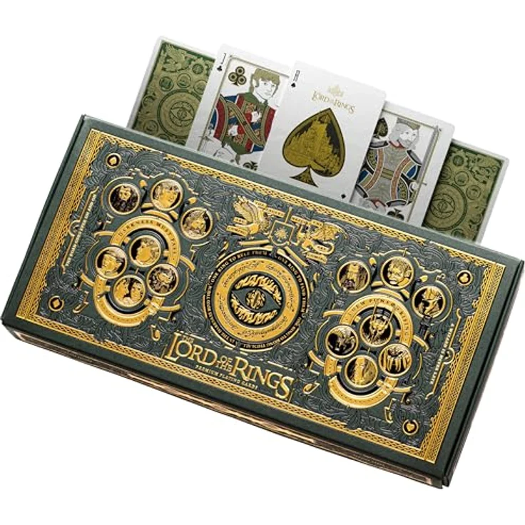 theory11 Herr der Ringe Spielkartenbox-Set, Premium-Box-Set mit GOLD FOIL Edition, magnetischem Gehäuse – Bild 1