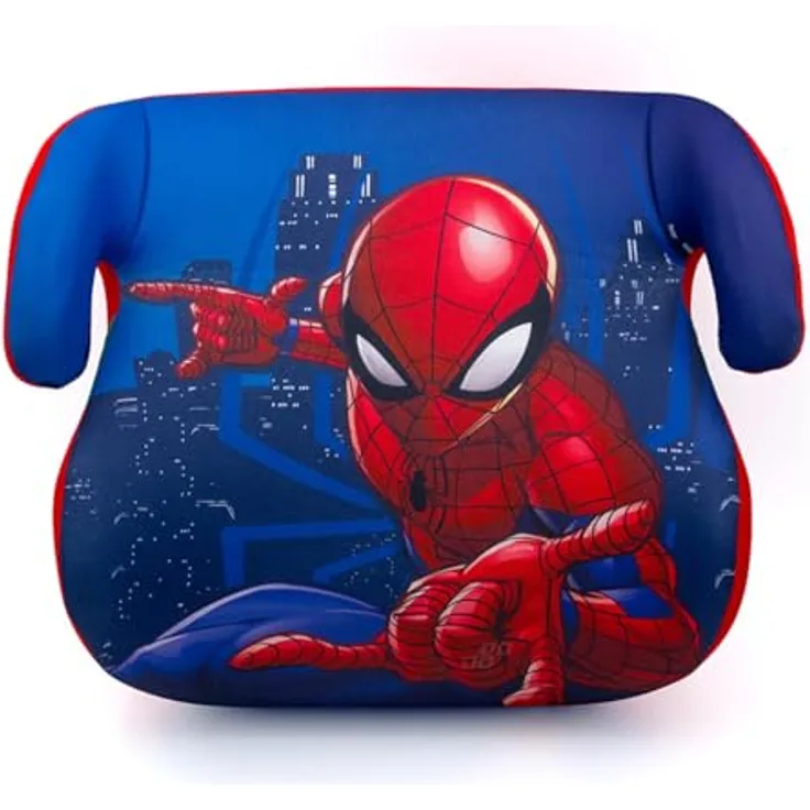 Spiderman Kindersitzerhöhung R129, Sitzerhöhung für Kinder 125–150 cm, Blau/Rot, ergonomisch und pflegeleicht
