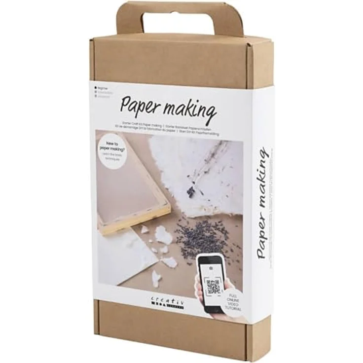 Creotime Easy Kit Papermaking Papierschöpf-Set A5, 18-tlg. Komplettset zur Papierherstellung für 4 A5 Blätter – Bild 3