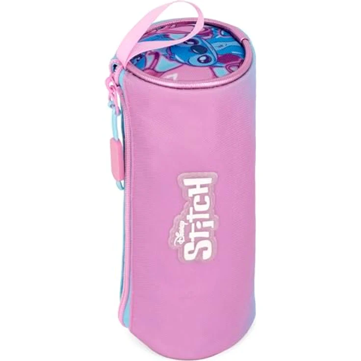 Clondo Schlampermäppchen Mädchen Stitch Fan, rundes Federmäppchen für die Schule, 600D Polyester, 21x8 cm, robuster Reißverschluss, ideales Geschenk für 6-12-Jährige – Bild 5