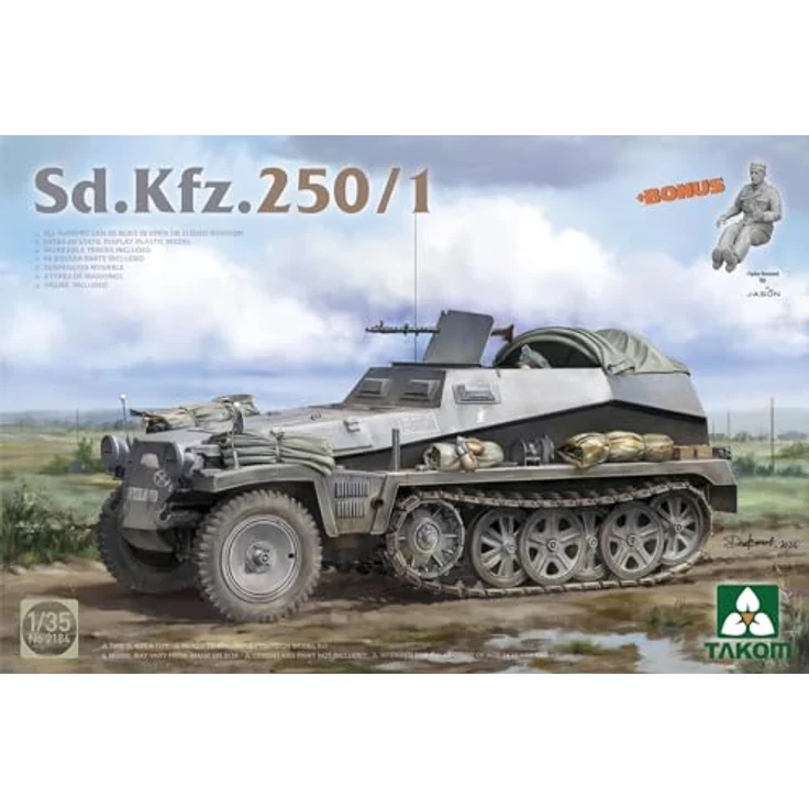 Takom Sd.Kfz.250/1, Modellfahrzeug mit detaillierter Bauweise und historischem Design – Bild 7