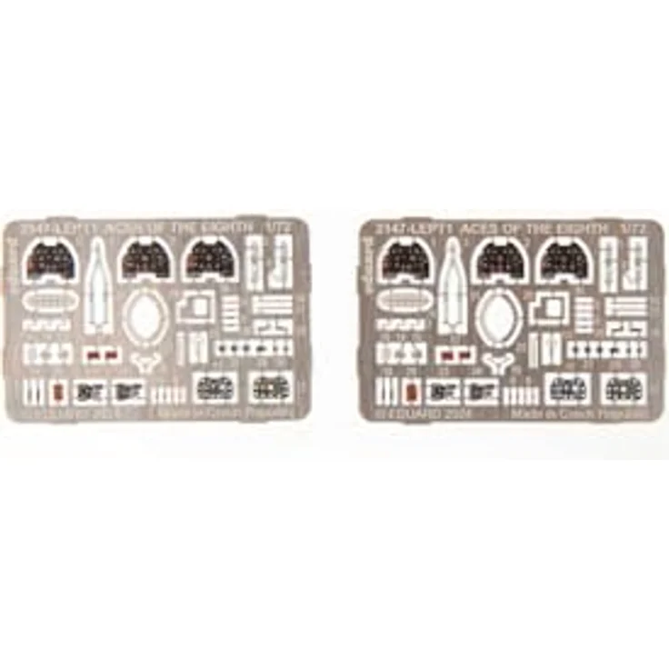 Eduard 2147 - 1:72 Aces Of The Eighth Dual Combo, Modellflugzeugbausatz mit 2 Brustteilen und 12 Pilotenaufklebern – Bild 4