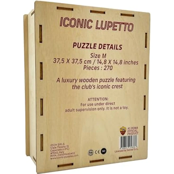 Iconic Puzzles Roma Lupetto Holzpuzzle, Größe L, 500 Stück, lebendige Farben – Bild 4