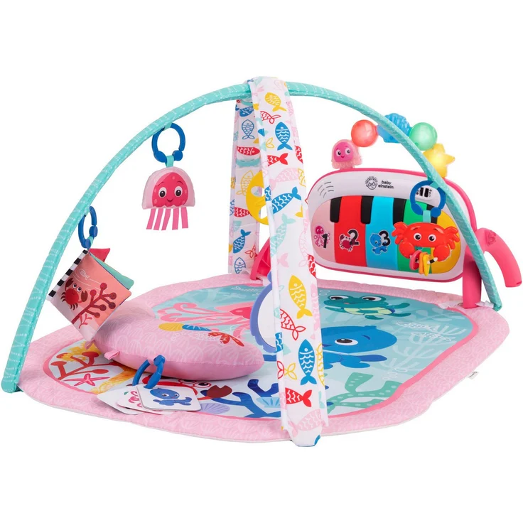 Baby Einstein 4-in-1 Kickin’ Tunes Jellyfish Jamboree, Musik- und Sprachentdecker-Spielzeug in Pink mit 90+ Melodien und 4 Spielmodi – Bild 1