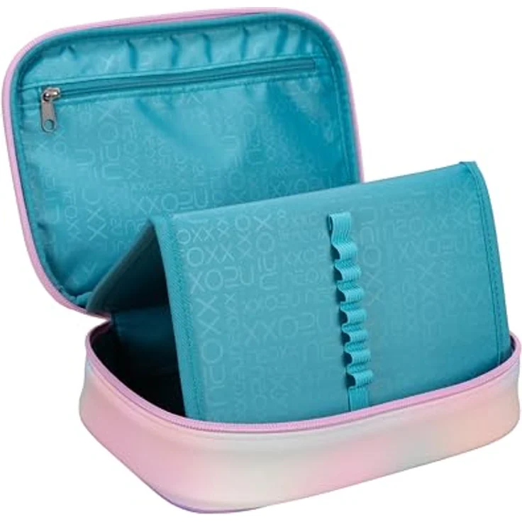 neoxx Schreibgeräteetui Schlamperbox Dunk, Candy Party - Praktisches Federmäppchen mit recyceltem Innenfutter und Stift-Flap – Bild 5