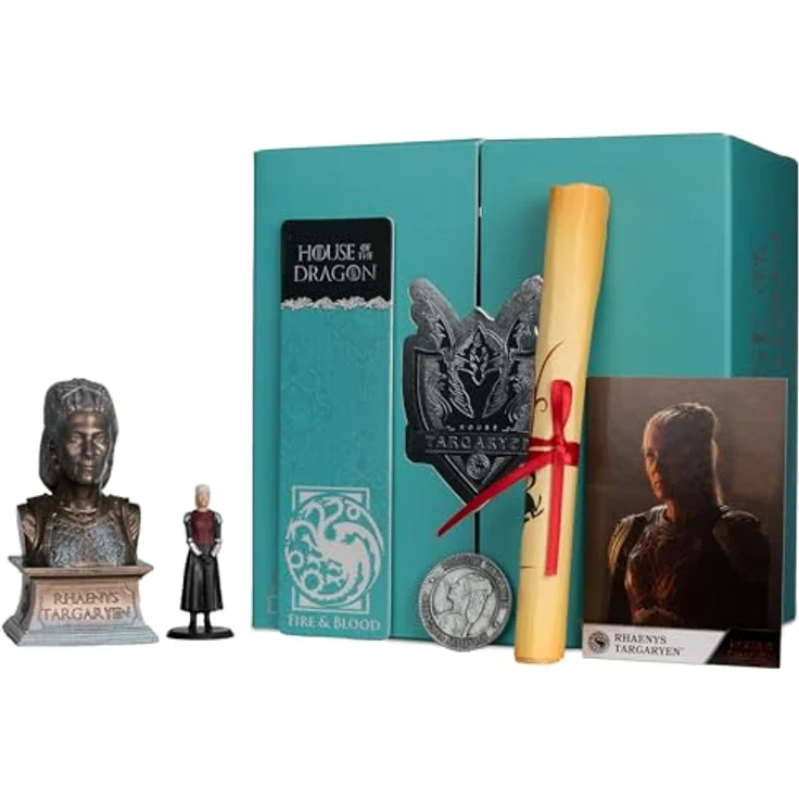 McFarlane Toys House of the Dragon Collector Box Rhaenys Targaryen, Sammelfiguren-Set mit Mini-Figur, Charakterbüste und Echtheitszertifikat – Bild 1