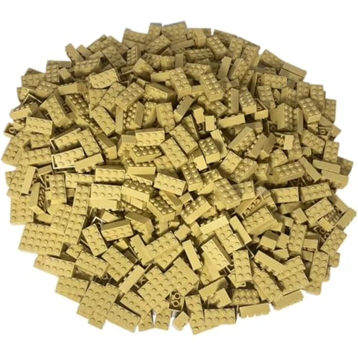 Stein-Experte Lego® 2x4 Classic Basic Steine Beige - 100 Stück | Konstruktionspielzeug, Lernspielzeug zur Entwicklung und zum Lernen für Kinder ab 3 Jahre