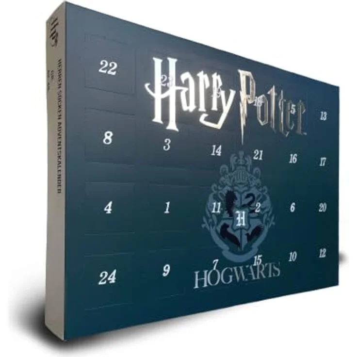 Sockswear HARRY POTTER Socken Adventskalender, Größe 42-46, mehrfarbig, Material: 75% Baumwolle, 22% Polyester, 3% Elastan – Bild 1