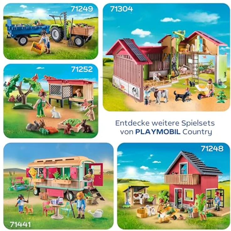 PLAYMOBIL Tierarzteinsatz bei den Eseln, Starter Pack Spielzeug für Kinder ab 4 Jahren, liebevolle Tierwelt – Bild 5
