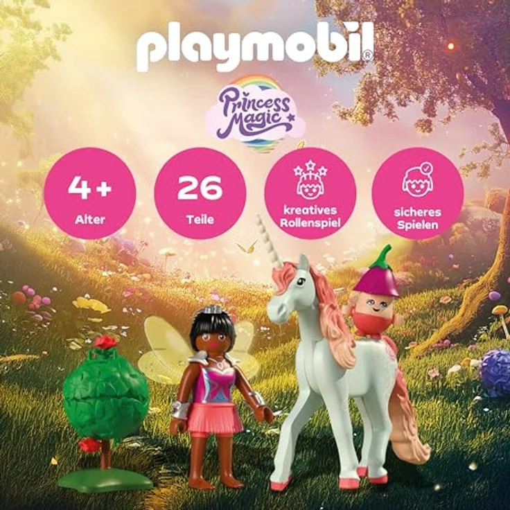 PLAYMOBIL Sammeleinhorn Himmelsrose, Sammelfigur mit Fee und zauberhaftem Design – Bild 2