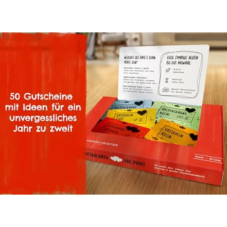Gutschein Box für Paare I Paar-Geschenk für Männer und Frauen zum Valentinstag I Geschenkidee mit viel Liebe für Partner & Partnerin I Besondere Überraschung für Ehemann, Ehefrau, Freund, Freundin – Bild 4